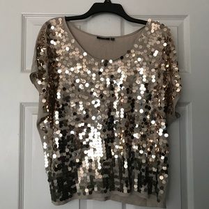 Gold sequin shirt